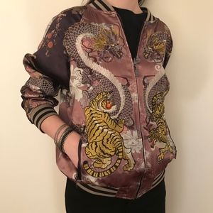 zara tiger bomber jacket